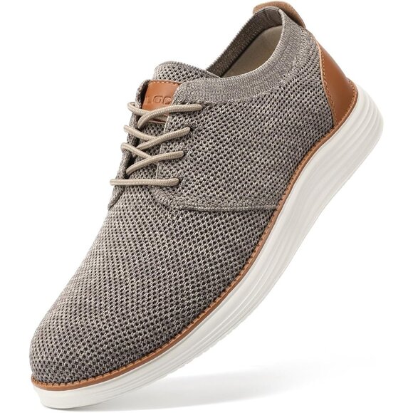 ⚡VILOCY Men's Mottled Grey Fashion Business Comfortable Breathable Dress Sneaker - Picture 1 of 8